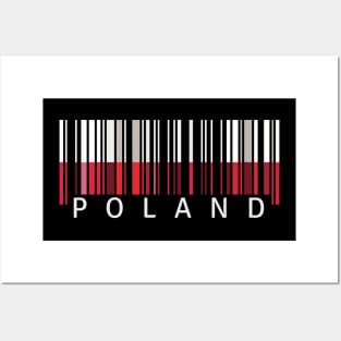 Poland flag colors barcode Posters and Art